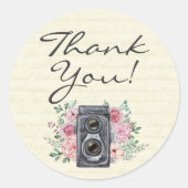 ヴィンテージ撮影写真家ありがとう ラウンドシール (正面)