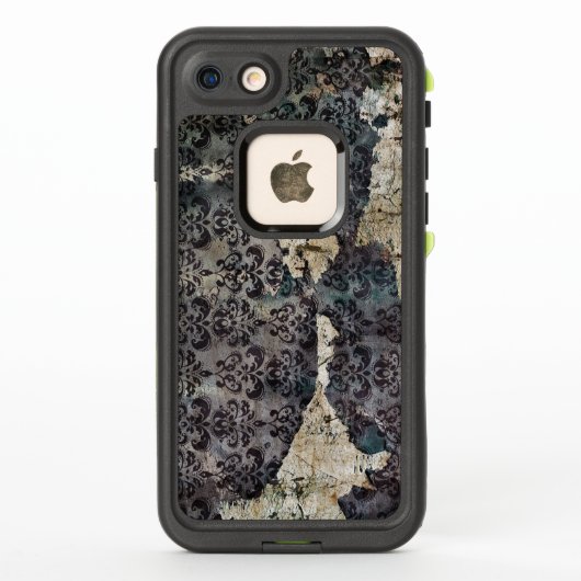 ヴィンテージ擦り切れたと乱用された壁紙 LifeProof iPhoneケース (裏面)