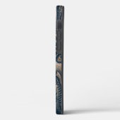 ヴィンテージ擦り切れたエンボス濃い茶色の革 Case-Mate iPhoneケース (裏面 / 左)