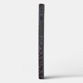 ヴィンテージ擦り切れたテクスチャ黒レザー Case-Mate iPhoneケース (裏面 / 左)