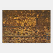 ヴィンテージ擦り切れた木材パネル ラッピングペーパーシート (正面2)