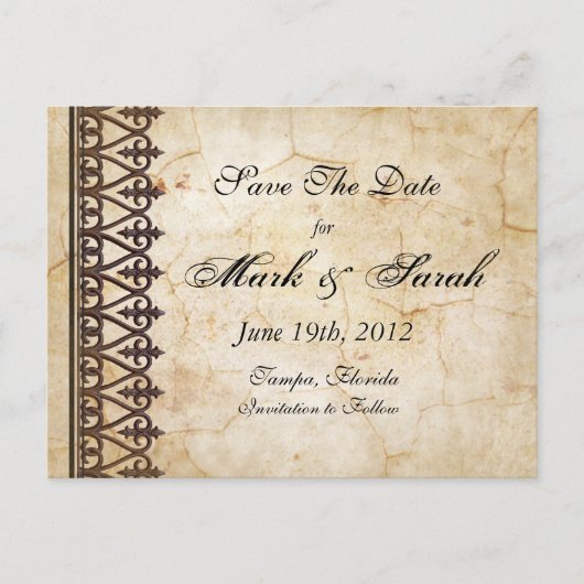 ヴィンテージ支払コレクション日付の保存 案内ポストカード (正面)