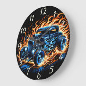 ヴィンテージ改造が激しい道を走り去る ラージ壁時計 (傾斜)