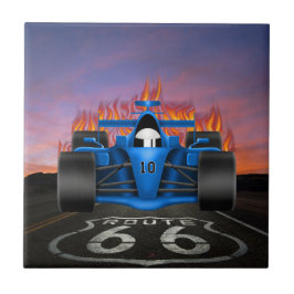 ヴィンテージ改造カー – ルート66 - SRF タイル