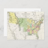 ヴィンテージ政統一された治州図（1833年） ポストカード (正面/裏面)