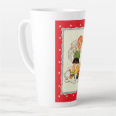 ヴィンテージ救の少年は子犬の競走 カフェラテマグ (左アングル)