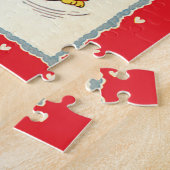 ヴィンテージ救の少年は子犬の競走 ジグソーパズル (側面)