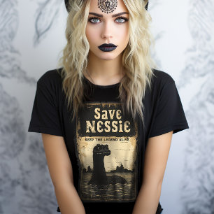 ヴィンテージ救ネッシーローチネスモンスター Tシャツ