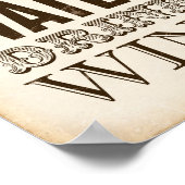 ヴィンテージ救パーティー飲料用ワインサインプリント ポスター (角)