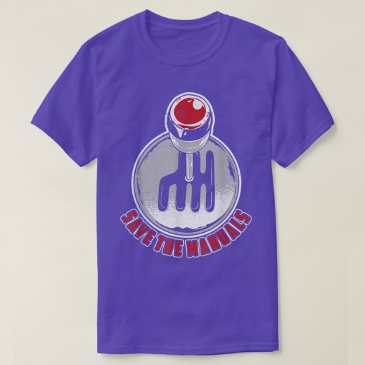 ヴィンテージ救マニュアルトランスミッション車 Tシャツ (デザイン正面)