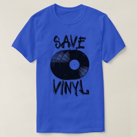 ヴィンテージ救レコード音楽愛好家 Tシャツ (デザイン正面)