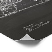 ヴィンテージ救急車1889特許技術Chalkboard ポスター (角)