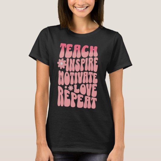 ヴィンテージ教えインスパイアラブリピート名 Tシャツ (正面)