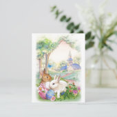 ヴィンテージ教会と復活祭の卵の休日 シーズンカード (スタンド正面)