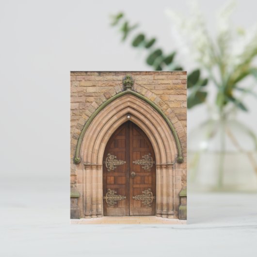 ヴィンテージ教会のドア – 統一された王国 – はがき (スタンド正面)