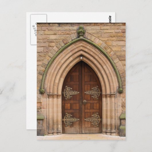 ヴィンテージ教会のドア – 統一された王国 – はがき (正面/裏面)