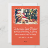 ヴィンテージ教会の写真メッセージクリスマス シーズンカード (裏面)