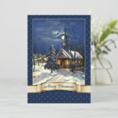 ヴィンテージ教会の宗教的クリスマスカード シーズンカード (スタンド正面)