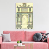 ヴィンテージ教会の扉の入りルネッサンス建築 キャンバスプリント (インサイチュ (リビング))