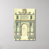 ヴィンテージ教会の扉の入りルネッサンス建築 キャンバスプリント (正面)