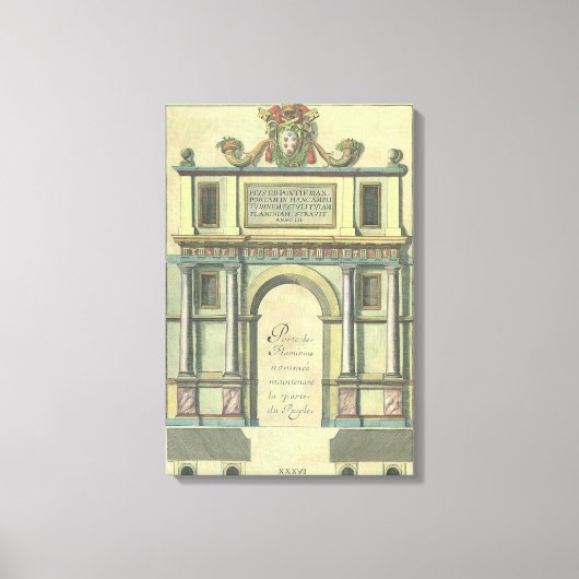 ヴィンテージ教会の扉の入りルネッサンス建築 キャンバスプリント (正面)