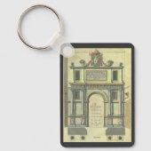 ヴィンテージ教会の扉の入りルネッサンス建築 キーホルダー (正面)