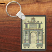 ヴィンテージ教会の扉の入りルネッサンス建築 キーホルダー (正面)