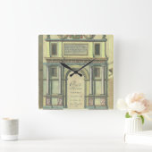 ヴィンテージ教会の扉の入りルネッサンス建築 スクエア壁時計 (ホーム)