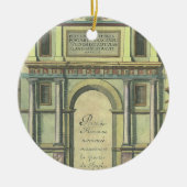 ヴィンテージ教会の扉の入りルネッサンス建築 セラミックオーナメント (正面)