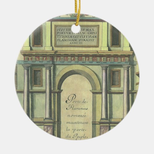 ヴィンテージ教会の扉の入りルネッサンス建築 セラミックオーナメント (正面)