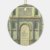 ヴィンテージ教会の扉の入りルネッサンス建築 セラミックオーナメント (左)