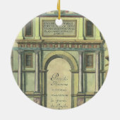 ヴィンテージ教会の扉の入りルネッサンス建築 セラミックオーナメント (裏面)