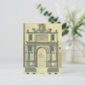 ヴィンテージ教会の扉の入りルネッサンス建築 ポストカード (スタンド正面)