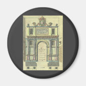 ヴィンテージ教会の扉の入りルネッサンス建築 マグネット (正面)