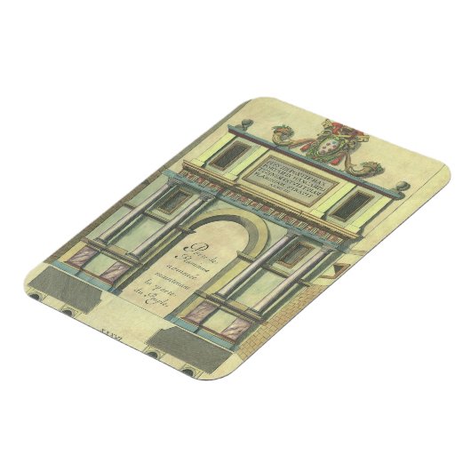 ヴィンテージ教会の扉の入りルネッサンス建築 マグネット (左側)