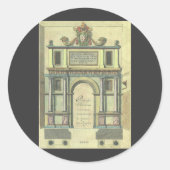 ヴィンテージ教会の扉の入りルネッサンス建築 ラウンドシール (正面)