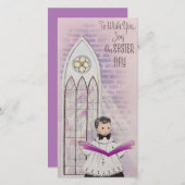 ヴィンテージ教会の説教イースターデー シーズンカード (正面/裏面)