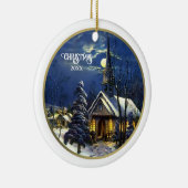 ヴィンテージ教会カスタムクリスマス セラミックオーナメント (右)