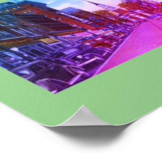 ヴィンテージ教会通り、バーリントン、VT ポスター (角)