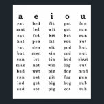 ヴィンテージ教室の短母音ポスター ポスター<br><div class="desc">古い校舎や博物館ファッションドの展示に最適。</div>