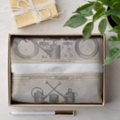 ヴィンテージ散水缶ファームガーデニングデコパージュ 薄葉紙 (ギフト)