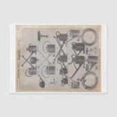 ヴィンテージ散水缶ファームガーデニングデコパージュ 薄葉紙 (正面)