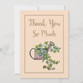 ヴィンテージ散水缶5X7フラットサンキューカード サンキューカード (正面)