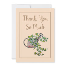 ヴィンテージ散水缶5X7フラットサンキューカード