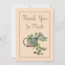 ヴィンテージ散水缶5X7フラットサンキューカード サンキューカード