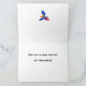 ヴィンテージ数々のカラーのウォーターフォール絵画ガーデンシーン カード (内部)