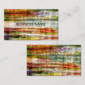 ヴィンテージ数々のカラーの木工芸術 名刺 (正面/裏面)