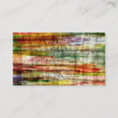 ヴィンテージ数々のカラーの木工芸術 名刺 (裏面)