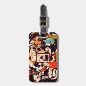 ヴィンテージ数々の人間キャラクターユーモアパーティー ラゲッジタグ (正面縦)