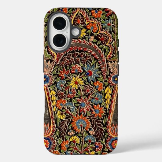 ヴィンテージ数々の着色花柄 Case-Mate iPhoneケース (裏面)